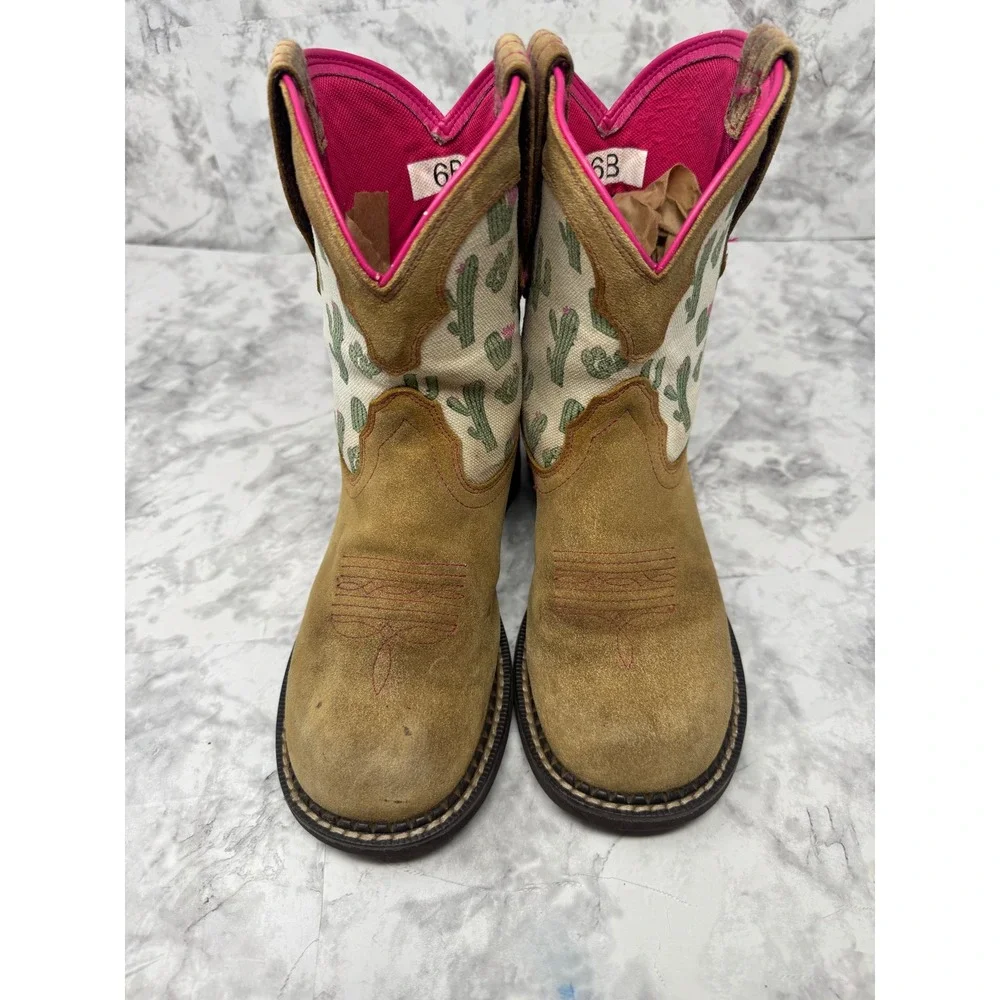 Ariat Fatbaby Heritage Dapper Cactus Tan Suede Western Boots boho festival  6B‎